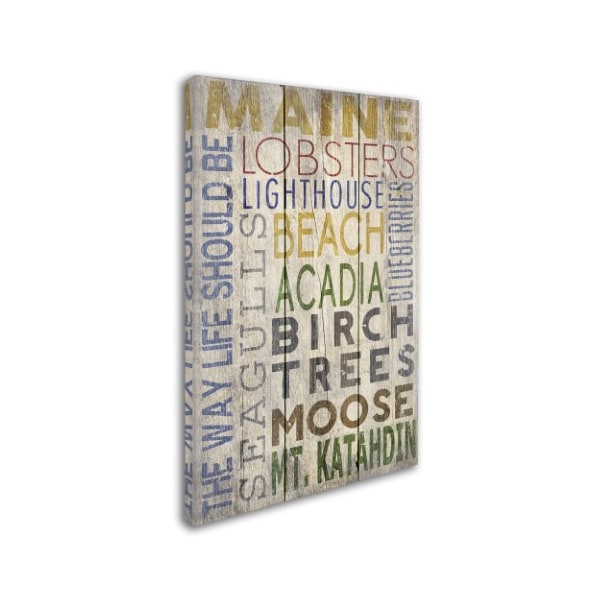 Lantern Press 'Maine' Canvas Art,16x24